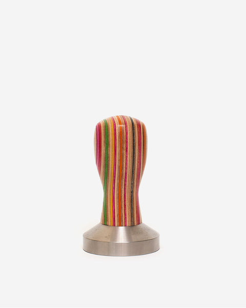 Skateboard coffee tamper